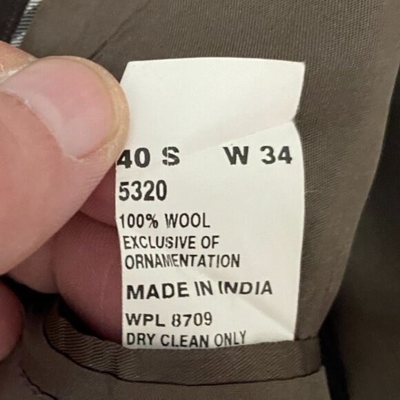 Oscar De La Renta Mens Suit Blazer Jacket Size 40S Wool Pinstripe Three-Button - Picture 4 of 16